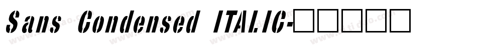 Sans Condensed ITALIC字体转换
